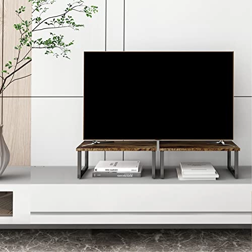 Monitor Stand Riser - 2 Pack 5.5inch Antique Brown