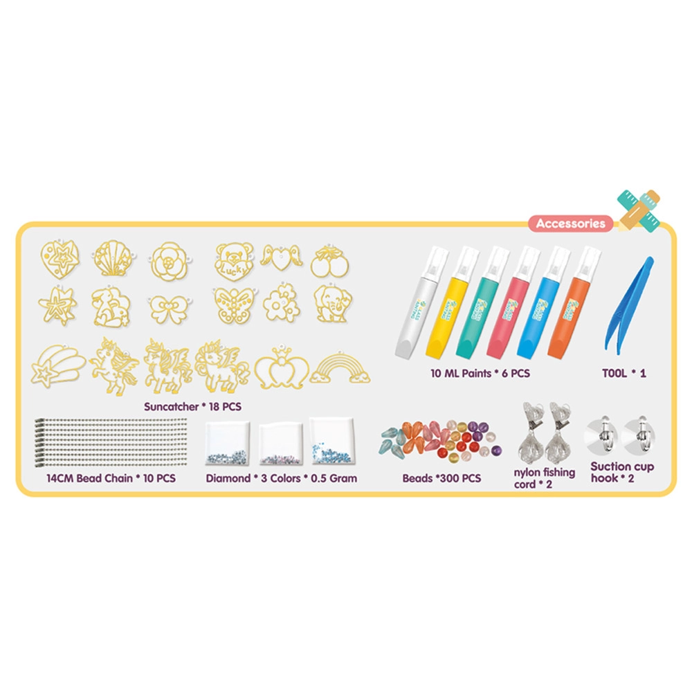 DIY Crystal Pendant Making & Coloring Set - Unicorn Large set