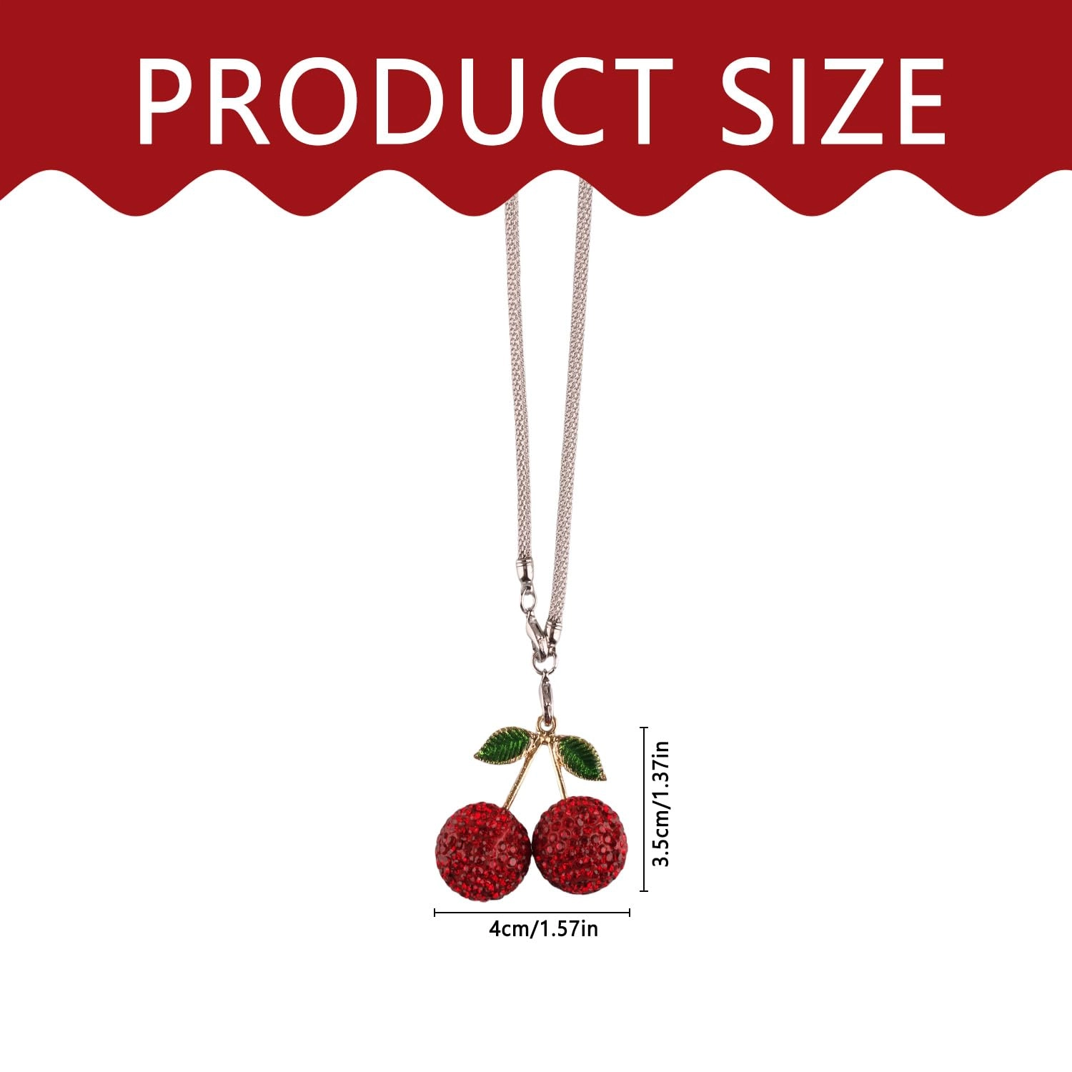 Bling Cherry Car Hanging Ornament