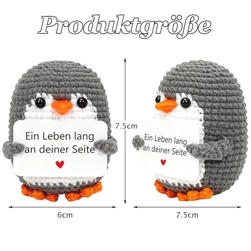 Penguin Positive Penguin 15 cm Knitted - Pocket Hug