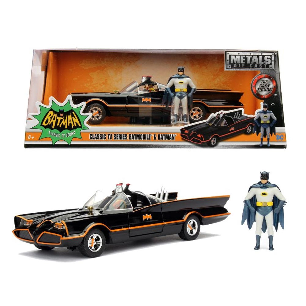 DC Comics Batman 1966 Classic Batmobile with Figure - 1:24