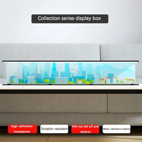 Acrylic Display Case for Lego 21344 - 120 x 15 x 20 cm Dustproof Waterproof