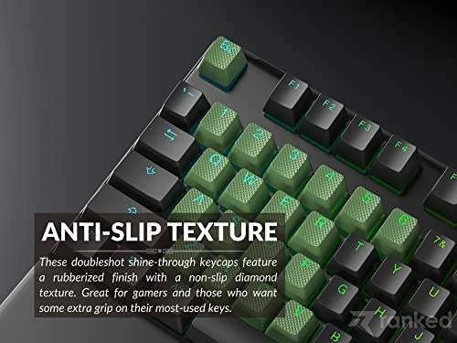 Rubber Keycap Set - OEM Profile Pistachio 23 Keys