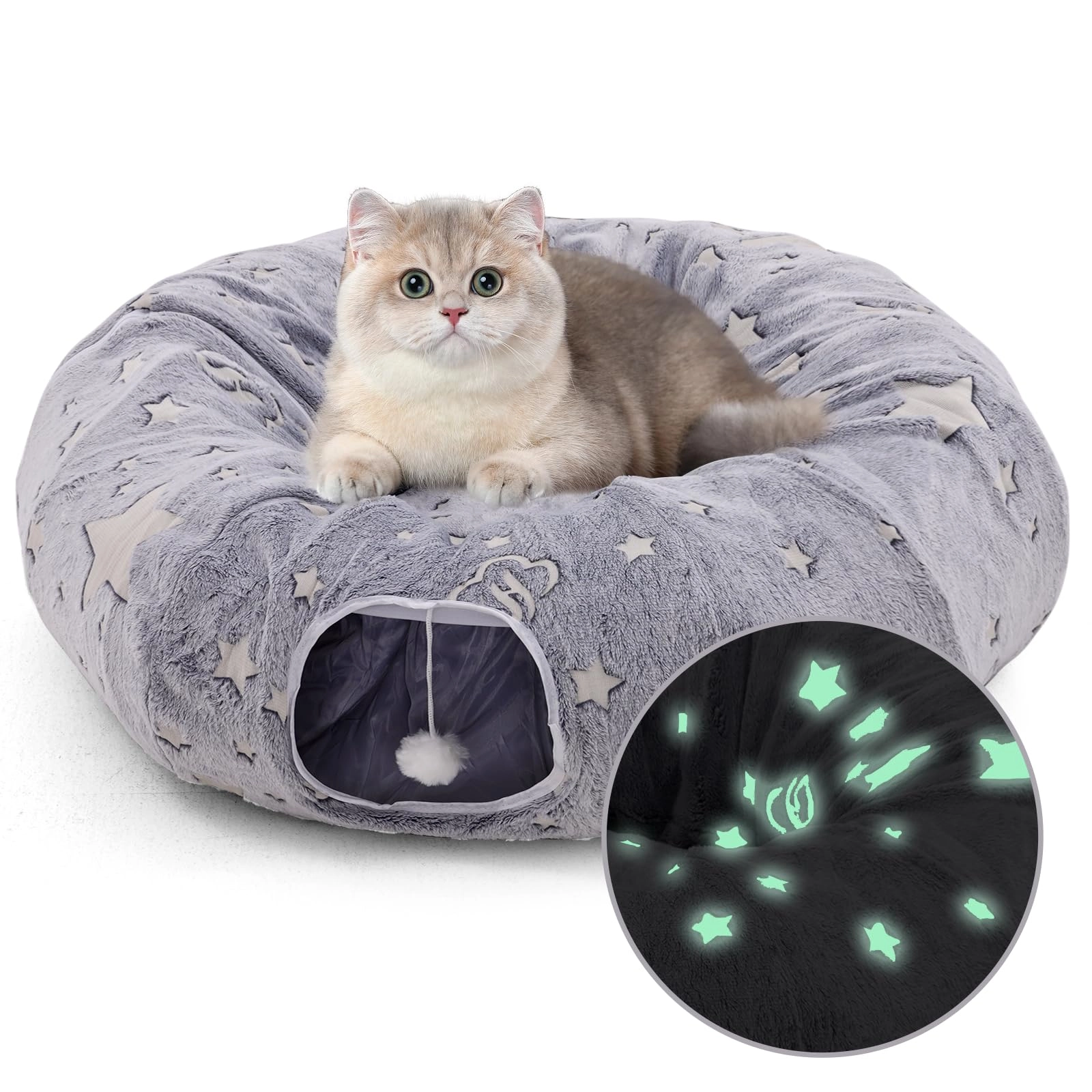 Siairo Katzentunnel - 90L x 90W x 25H centimeters Polyester