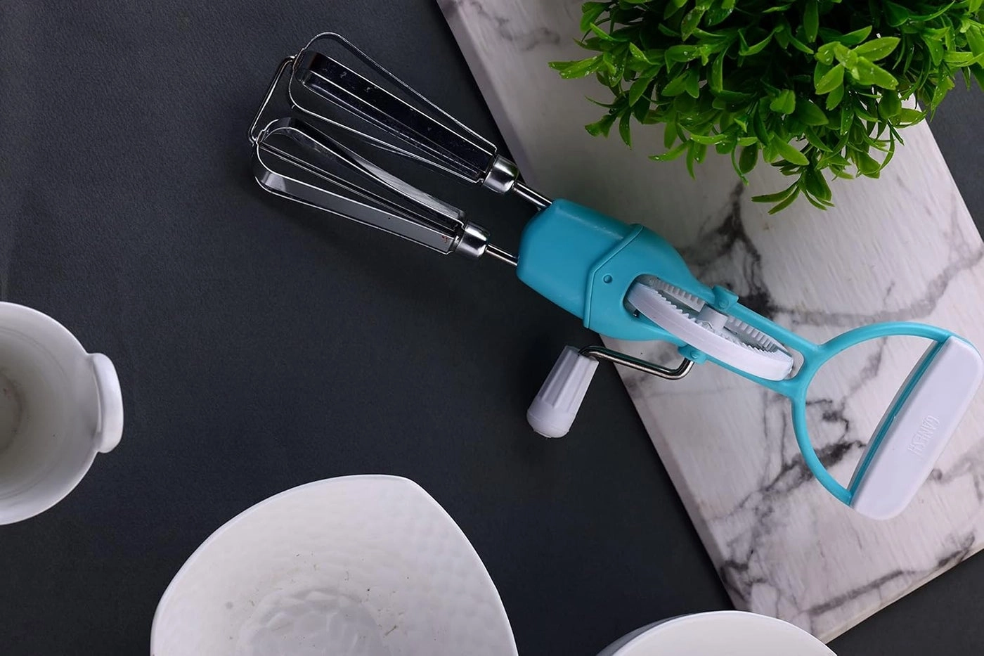 Insta Stainless Steel Dual Blade Handheld Manual Egg Beater Machine