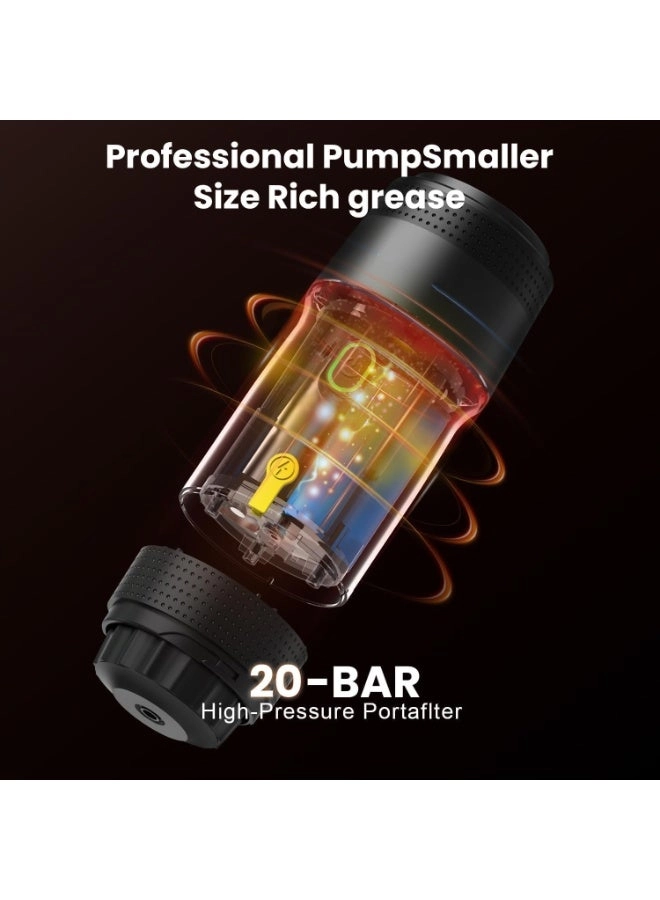 Portable Electric Espresso Machine - 77 g ground coffee capsules