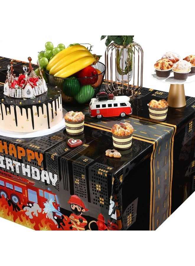 Fire Truck Tablecloth - 3 Pack Birthday