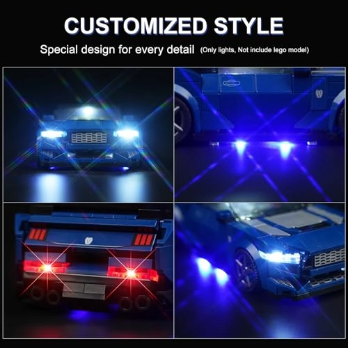 LED Lighting Kit - Lego Speed Champions Ford Mustang Dark Horse Sports Car