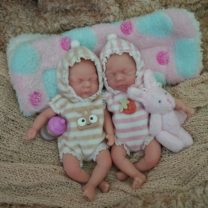Reborn Baby Doll - 6 Inch Silicone Twin