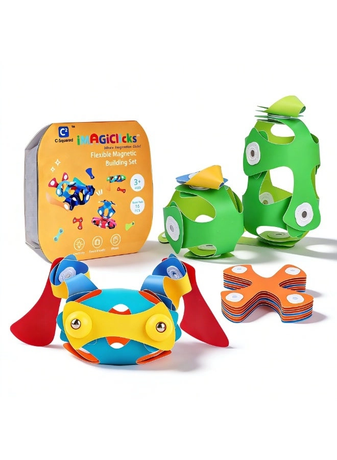 Flexible Magnetic Building Set - 16 pcs Bundle