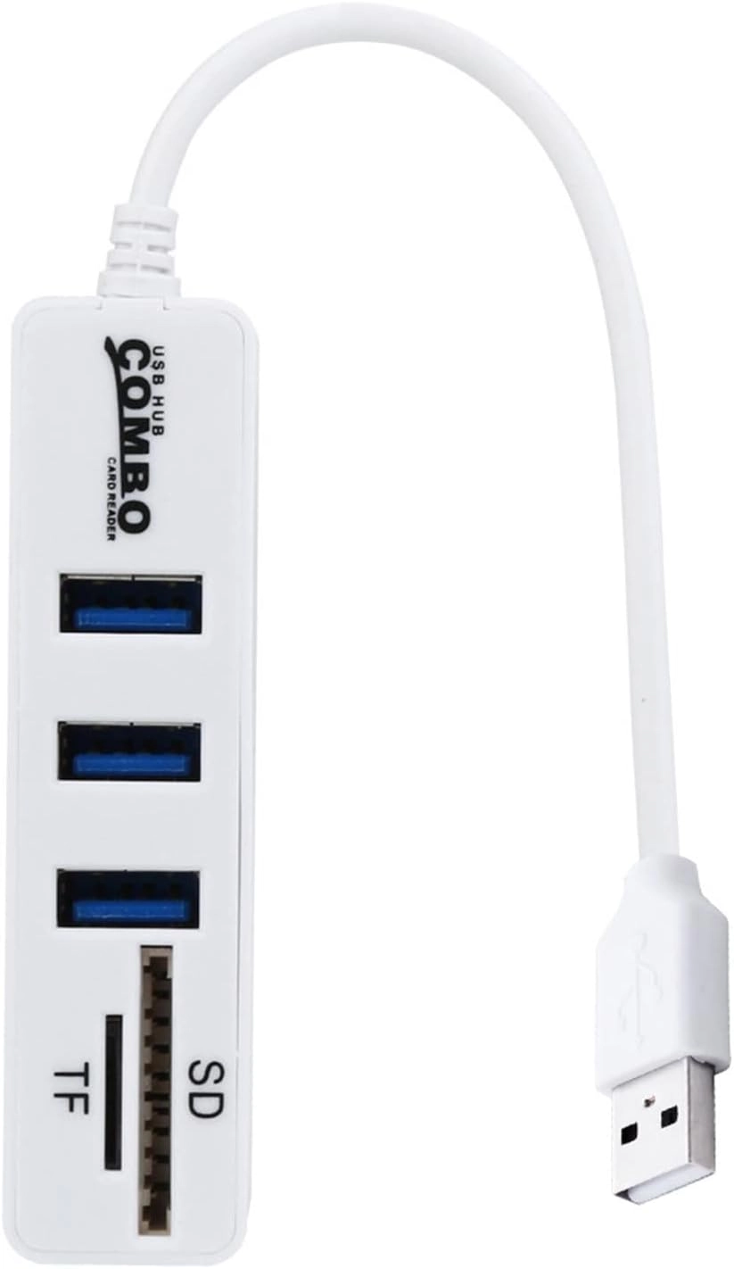 USB Hub Adapter - 3 Port USB 2.0 TF/SD Card Reader 480Mbps