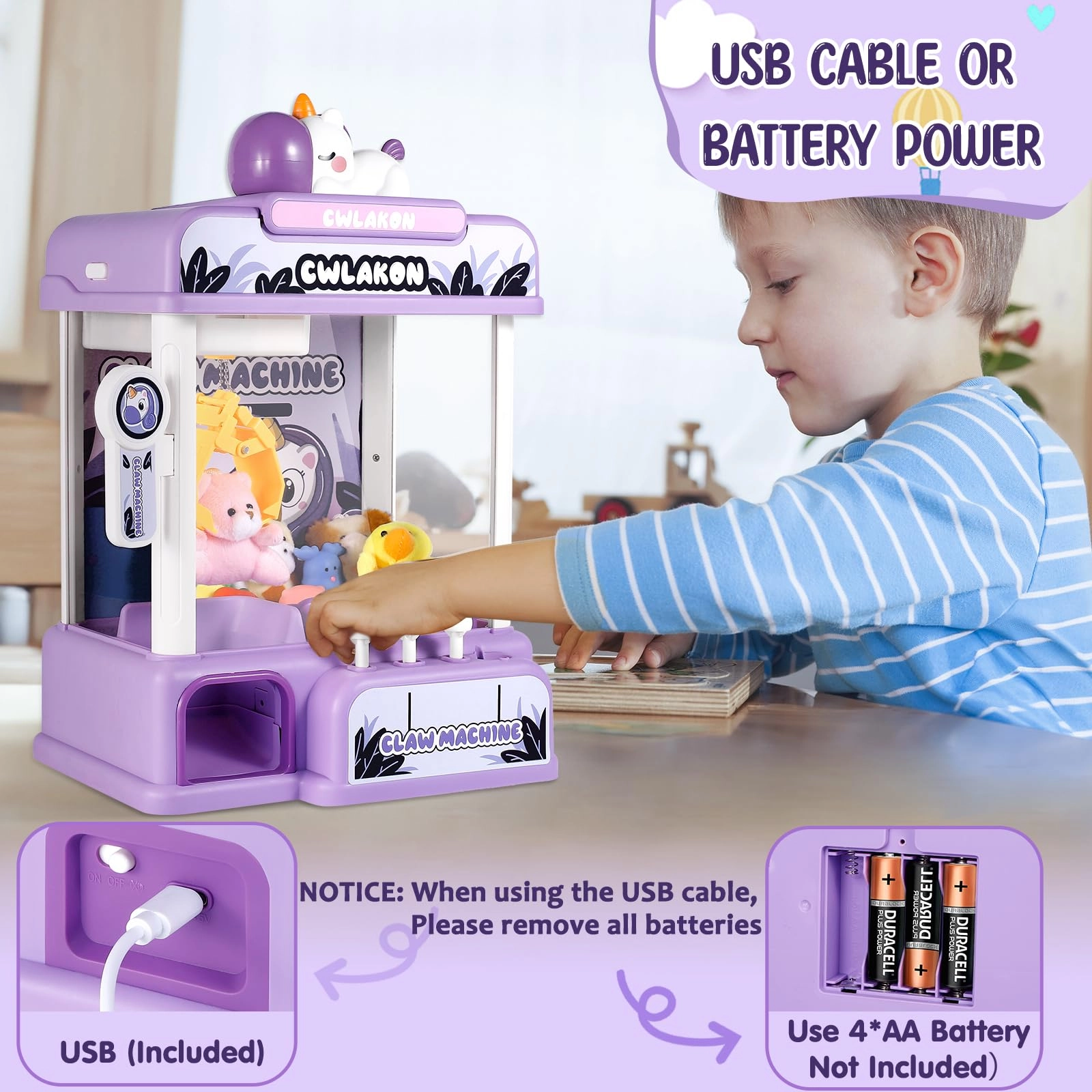 CWLAKON Mini Claw Machine Unicorns - 3 years+
