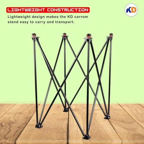 Adjustable Four-Fold Carrom Stand - Portable Metal Frame Adjustable Height