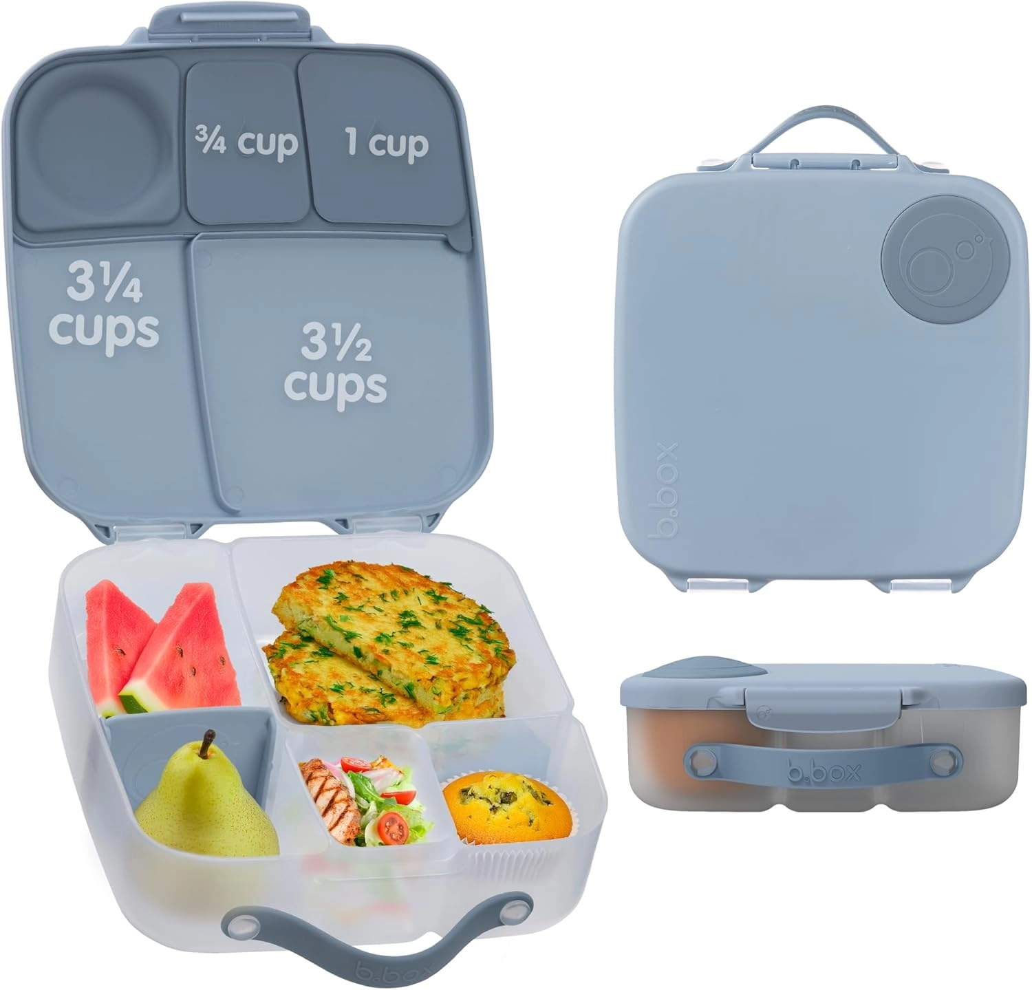 Mummazone Medical Equipment and Trading LLC Oversized Lunch Box - 4 Compartments 2 Leak Proof Gel Cold Pack