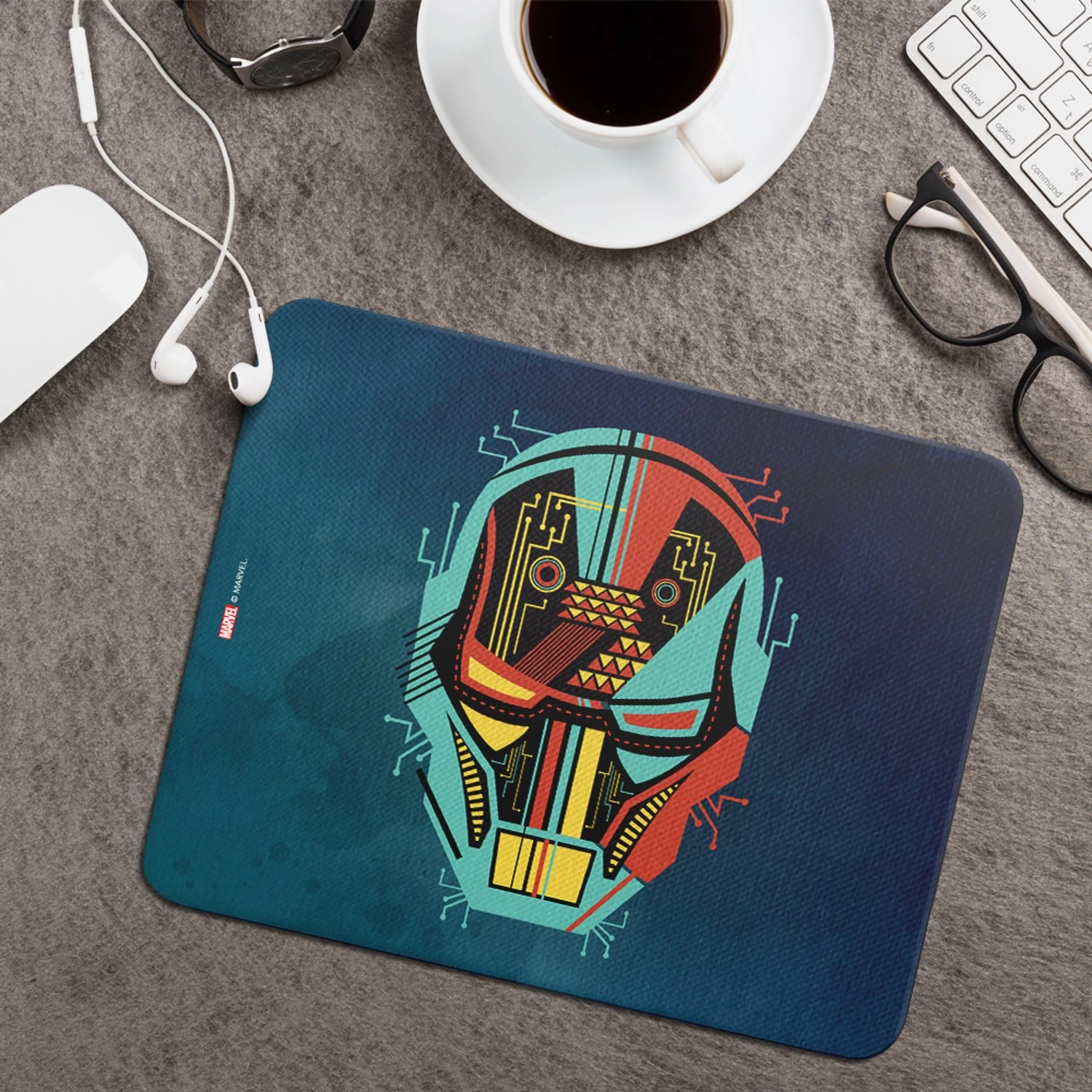 Iron Man Neoprene Mouse Pad - 22x18 cm