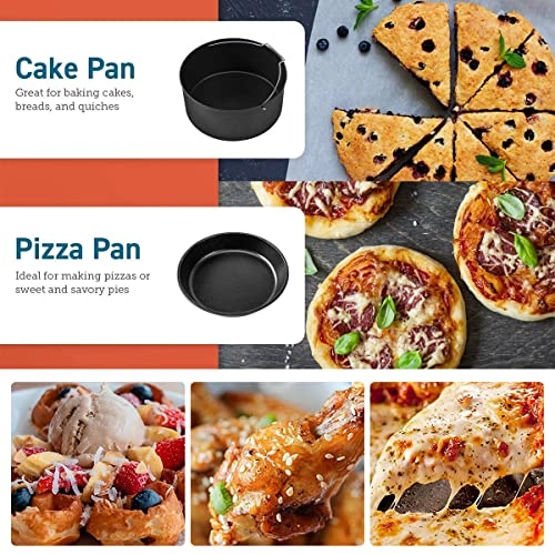 Pizza Pan - 8-inch Food Grade Steel + Baking Cake Barrel