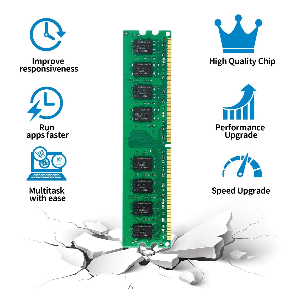 PC2-5300U - 4GB 667MHz 240-pin DIMM DDR2