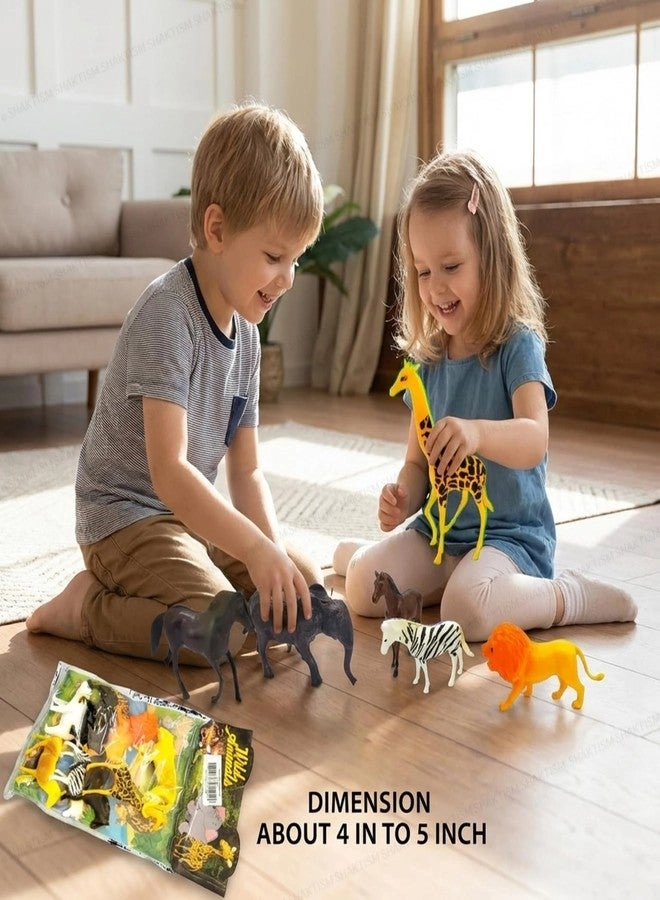 Wild Animal Toy Set - 8Pcs