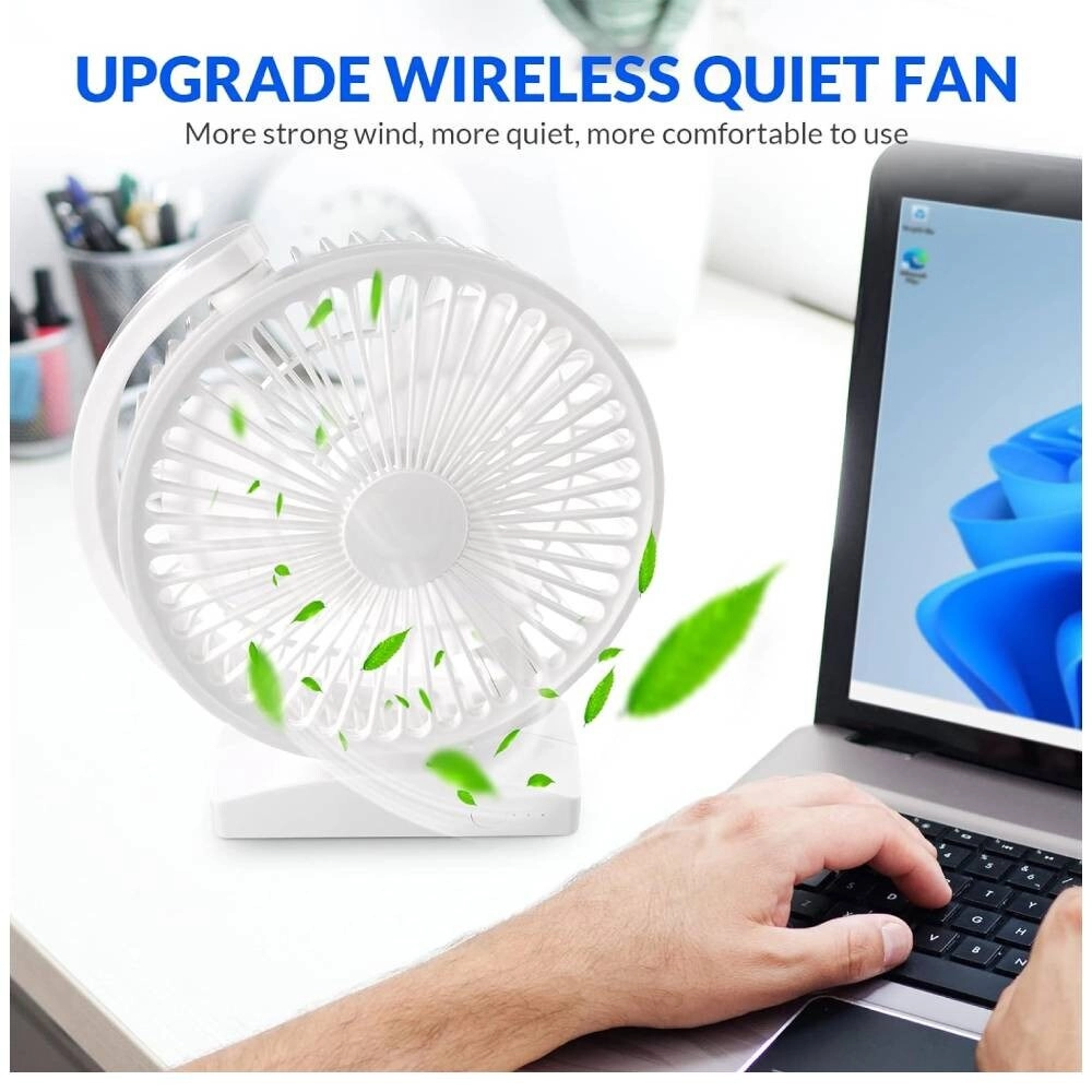 USB Desk Fan - 3 Speeds 120°Rotatable