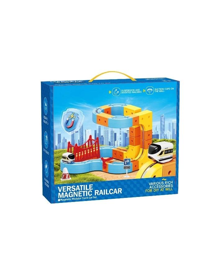 Versatile Magnetic Track Car Set - 86 pcs