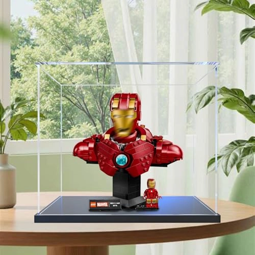 Acrylic Figures Display Box - 25x15x20cm Black Dustproof