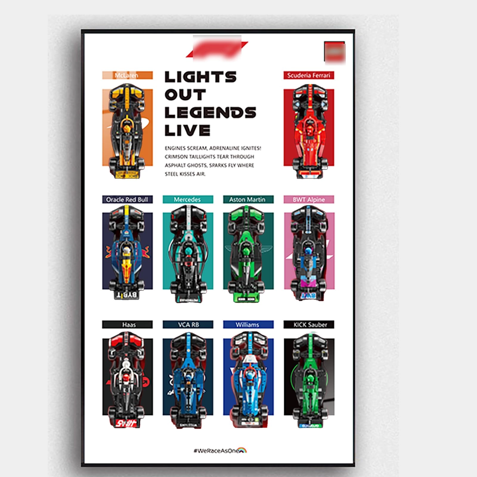 bodamailke Display Wall Plaque - Lego Speed Champions