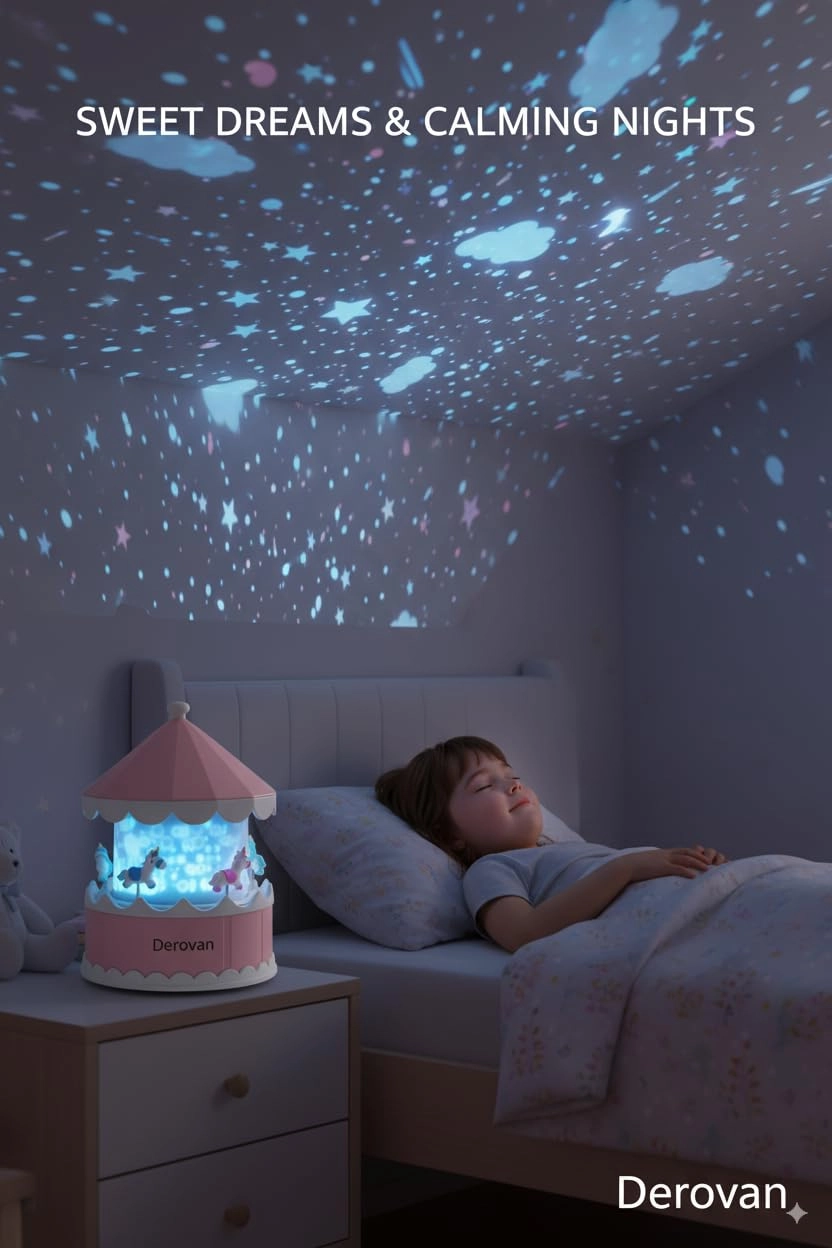 Starry Sky Projection Light - USB Rechargeable 8 LED Color Options