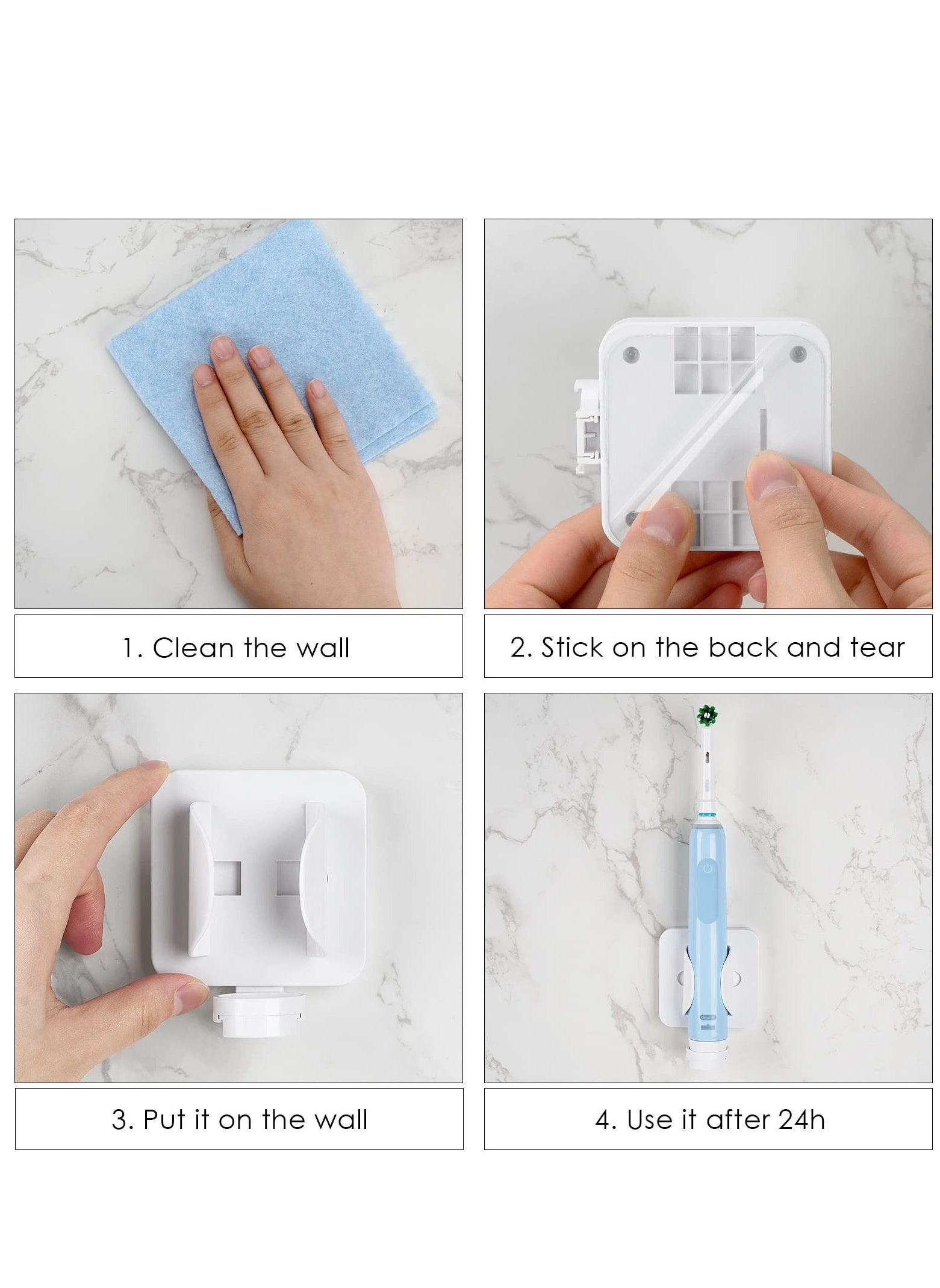 Electric Toothbrush Holder - Any toothbrush and electric toothbrush heads Wall-Mounted