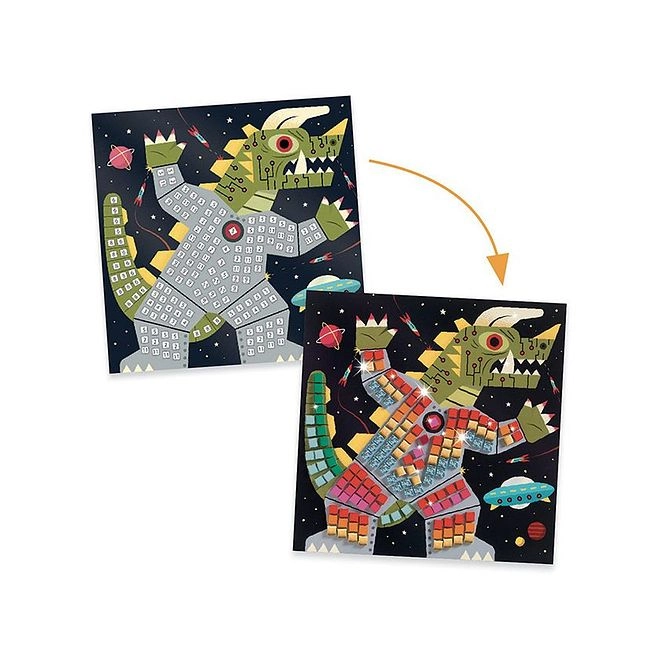 Space Battle Mosaic - 5 Years+ 20 x 20 cm