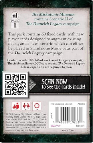 Arkham Horror The Card Game: The Miskatonic Museum MYTHOS PACK