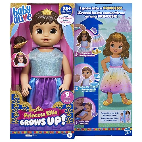 Princess Ellie Baby Doll - 18-Inch Brown Hair Ages 3+
