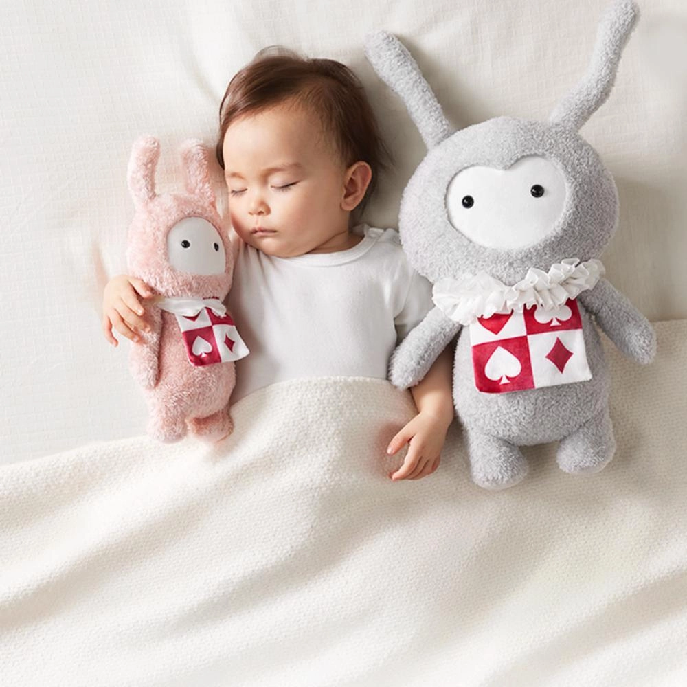 Rabbit Girl Plush Toy 9.1 cm - Grey pearl velvet