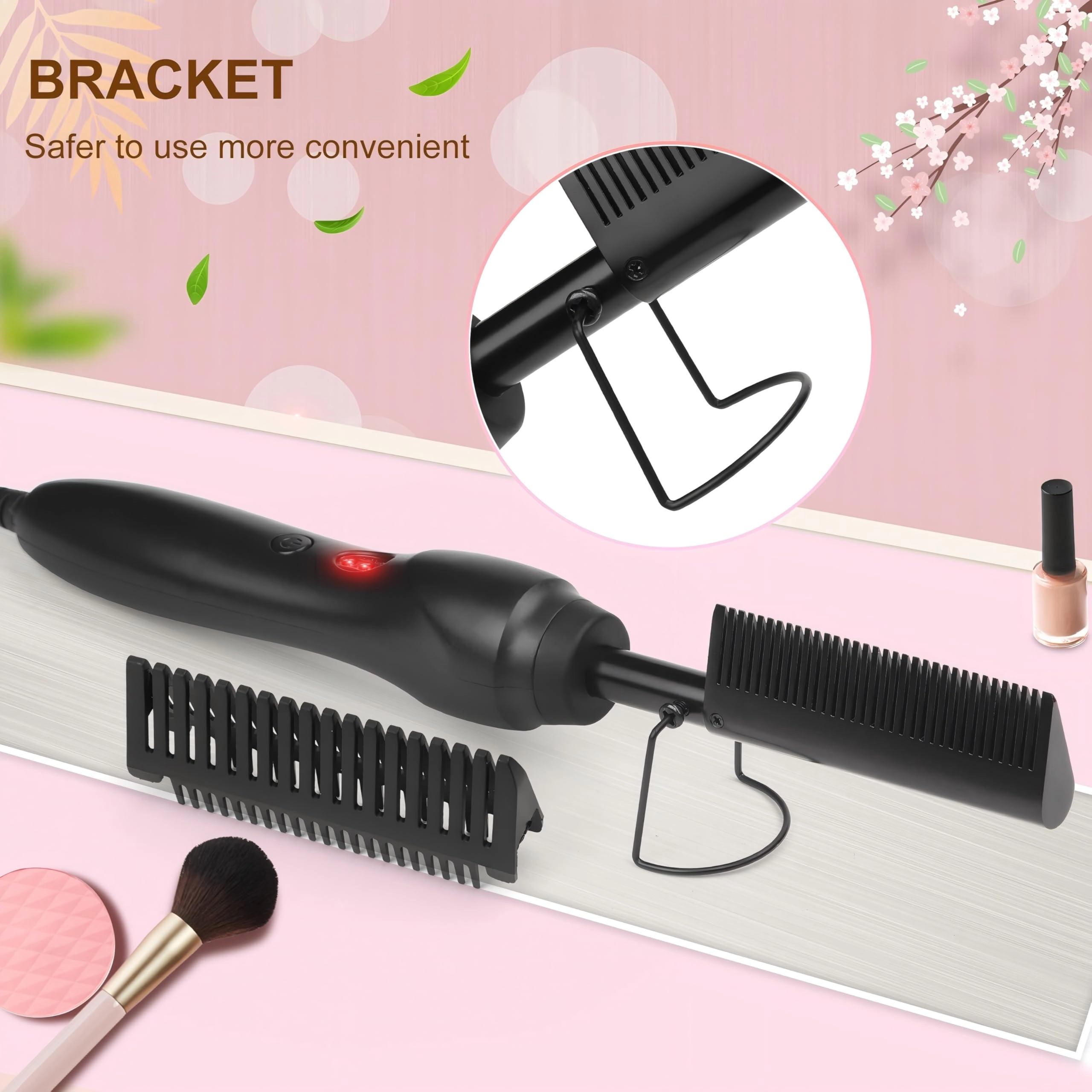 Electric Hot Comb - 12 Inch Multicolored Anti-Scald
