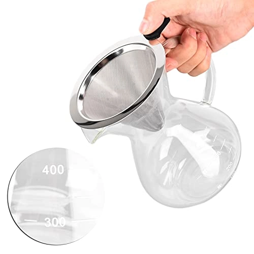 Coffee Teapot - High borosilicate glass + stainless steel 400 ml