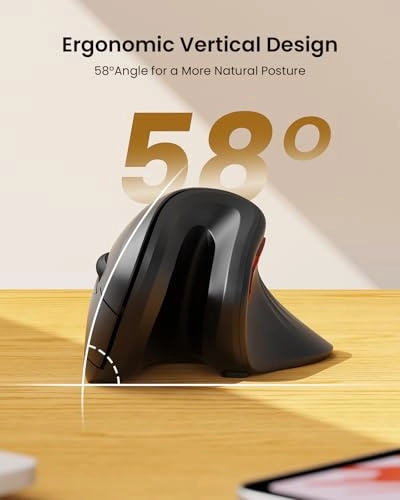 Ergonomic Vertical Mouse - Bluetooth, USB