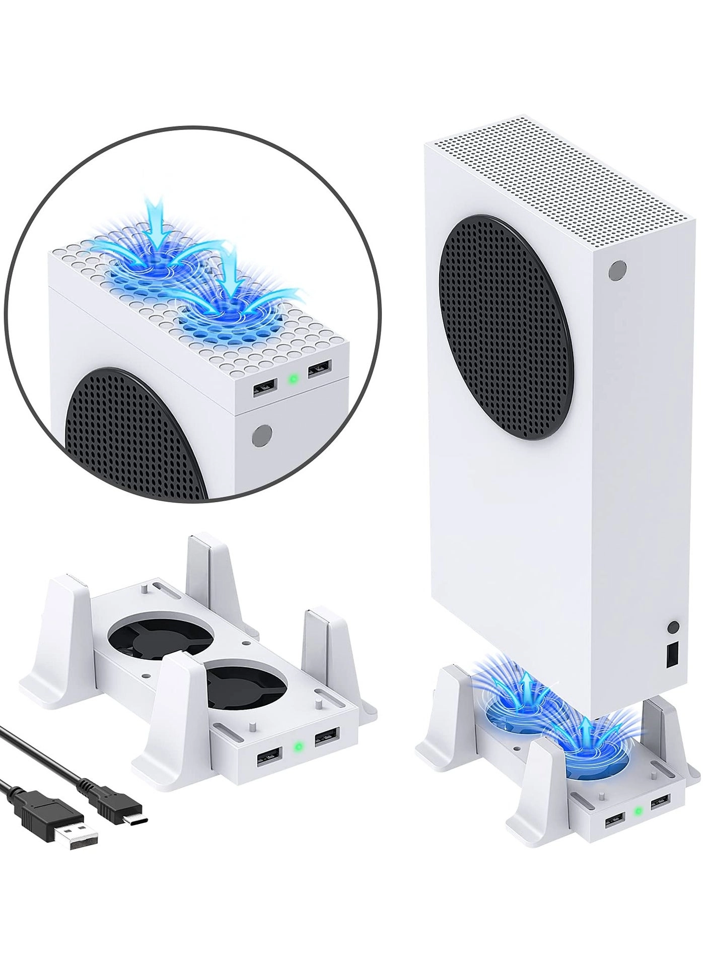 Loquat Cooling Fan Mount for Xbox Series S - Two fans