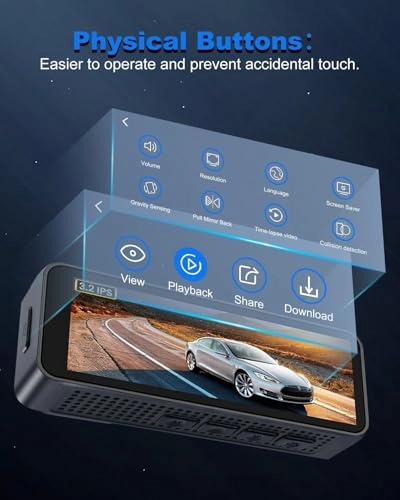 Dash Cam Front and Rear - 2160p 1080p