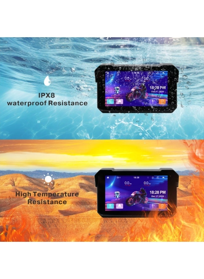 Motorcycle Wireless CarPlay & Android Auto Screen - 5-Inch