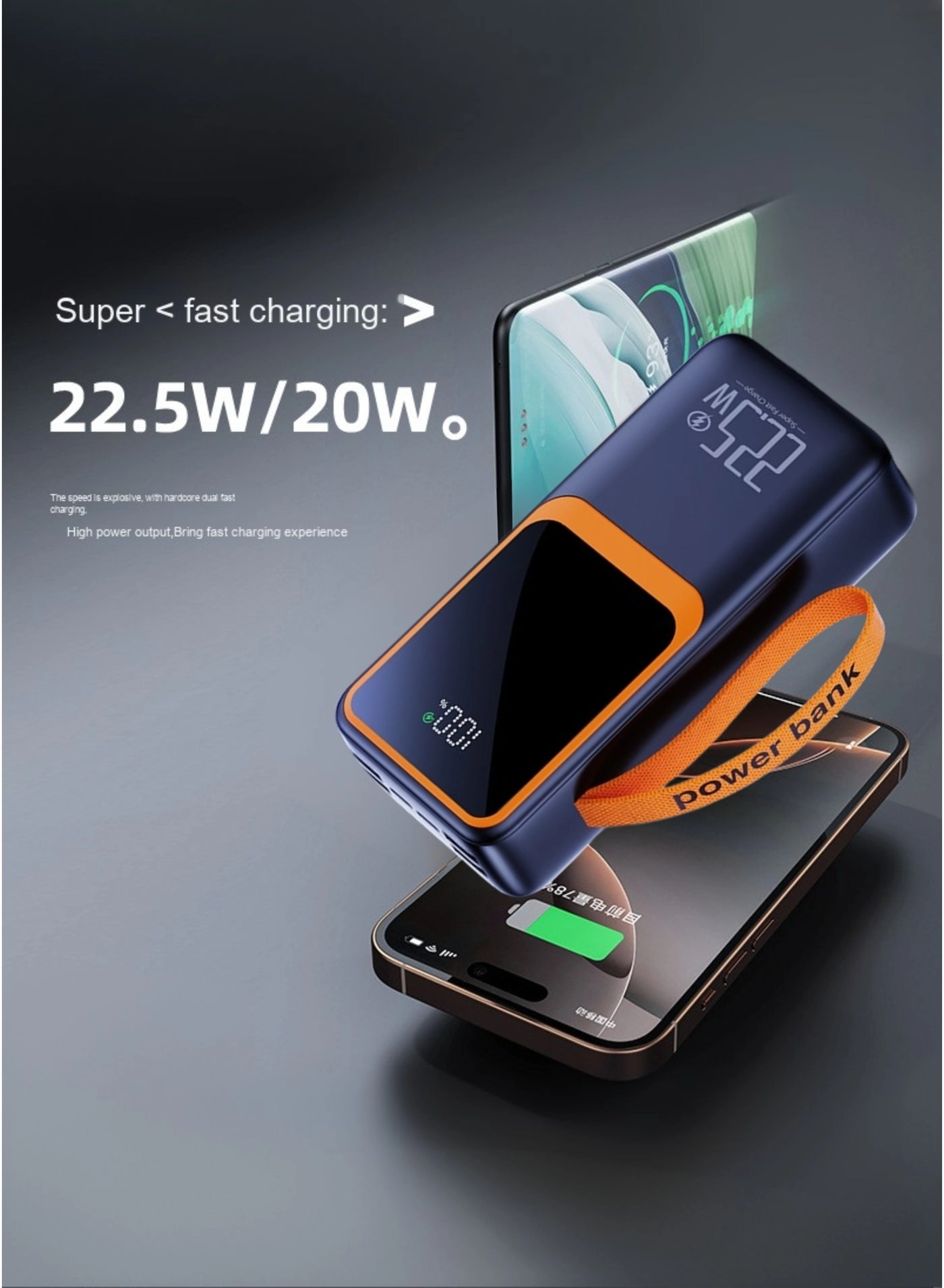 N60 - 50000mAh 22.5W Fast charging 4 USB-A 2 PD