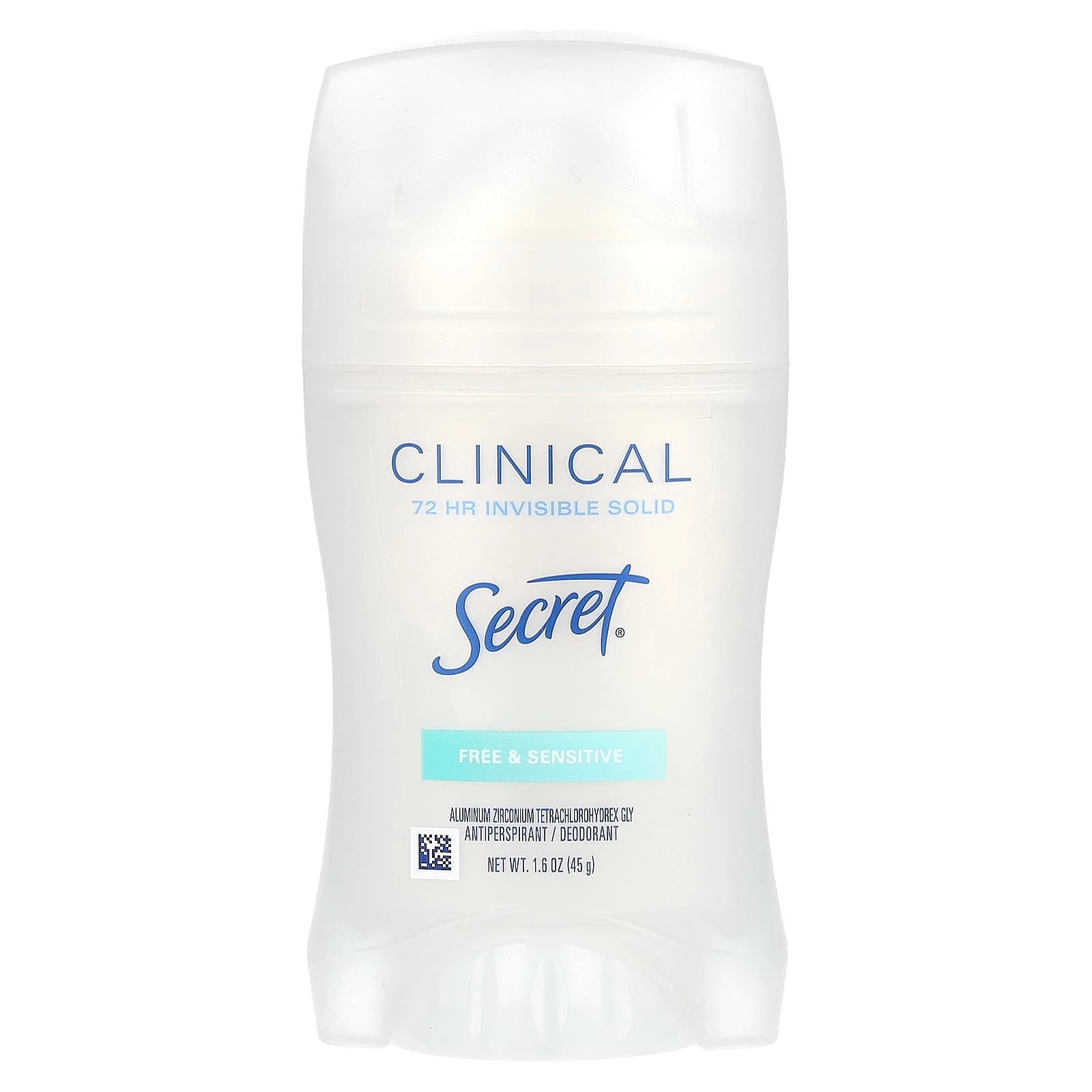 Clinical Strength Invisible Solid Antiperspirant And Deodorant - Free And Sensitive 45 g