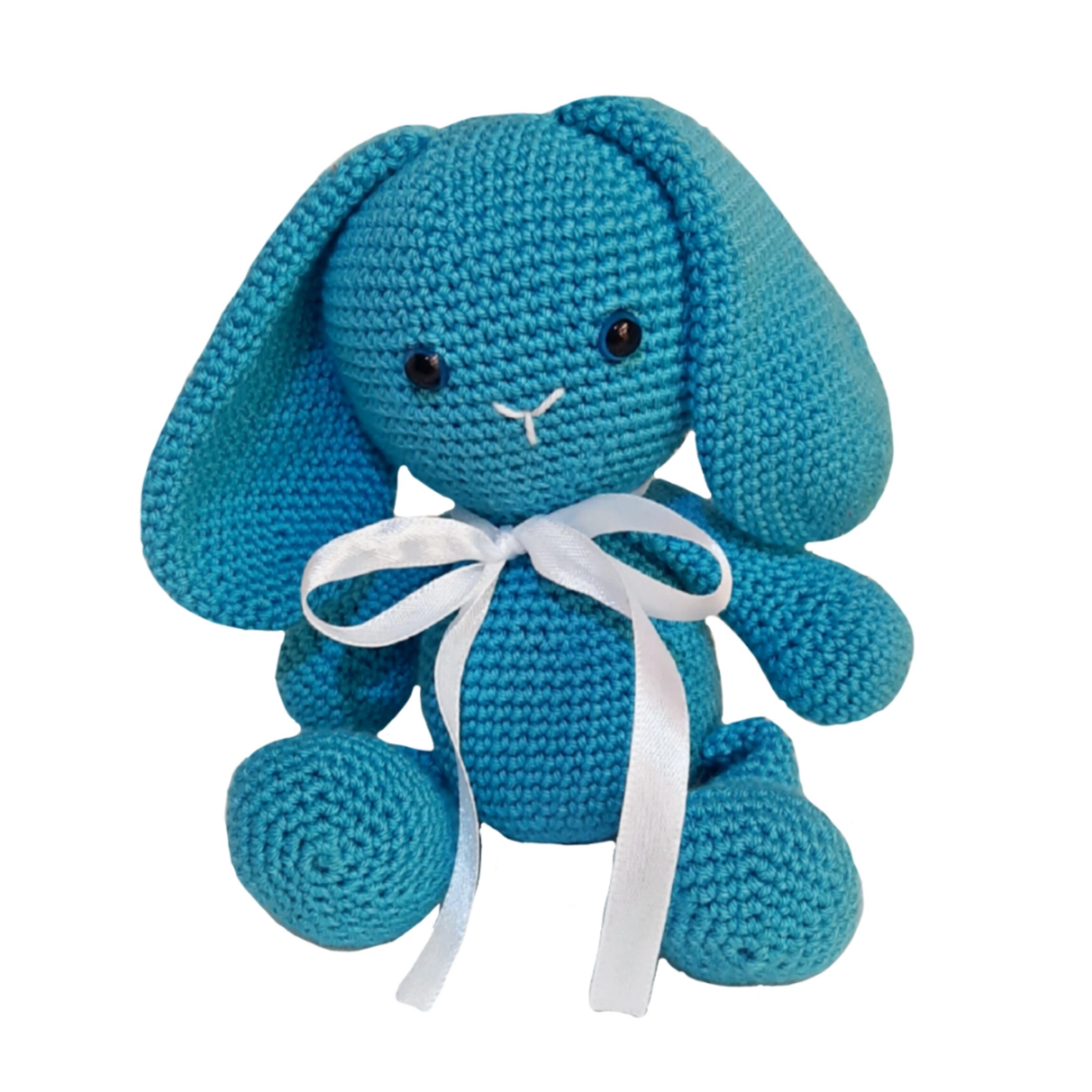 Pikkaboo Crocheted Bunny - Blue Handmade