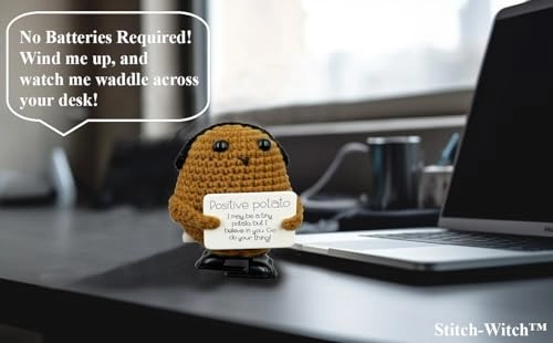 Wind-Up Positive Potato - Glasses Potato Unisex Adult 3.34" x 2.36"x 2"