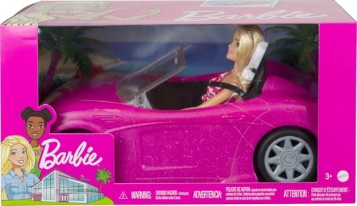 Convertible Car + Brunette Doll