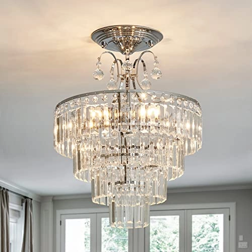 5-Lights Crystal Chandelier - Dimmable