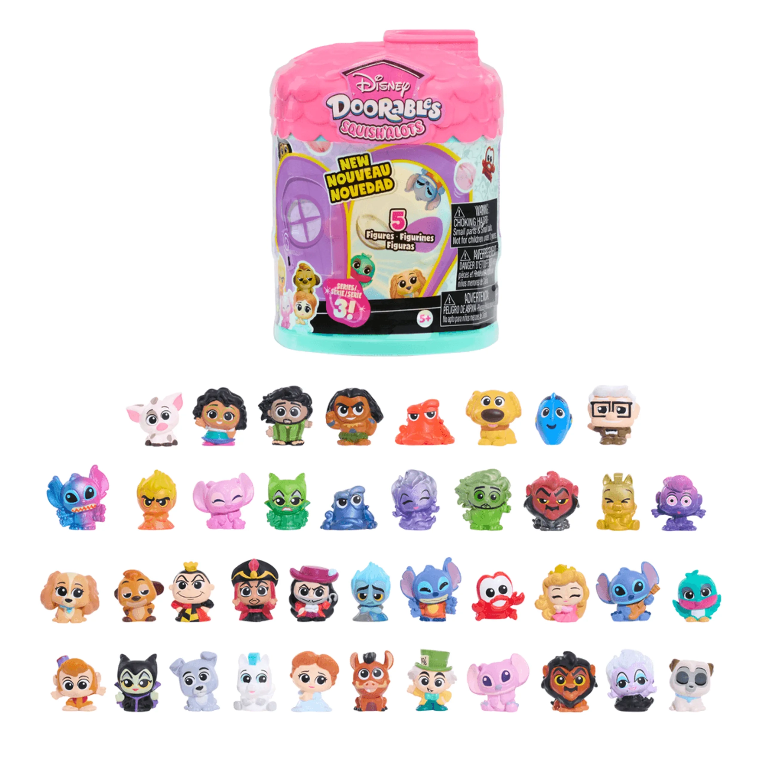 Disney Doorables Squish'alots - Blind Bag Mini Action Figures (29464294-44861) 5 pcs
