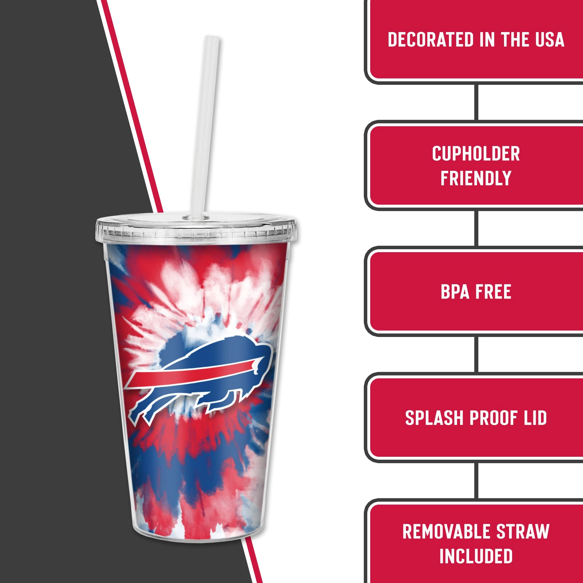 NFL Football Metallic Tie Dye Tumbler - 473ml
