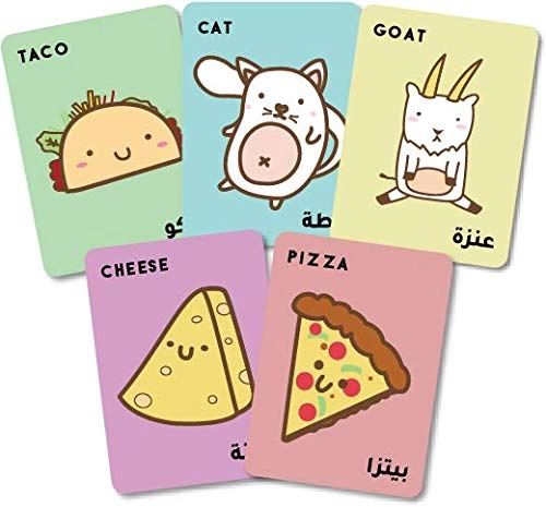 Taco Cat Goat Cheese Pizza - Card Game (Arabic/English)