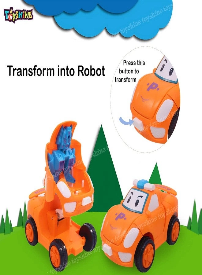 Transforming Robot Cars (2 pcs.) - Orange