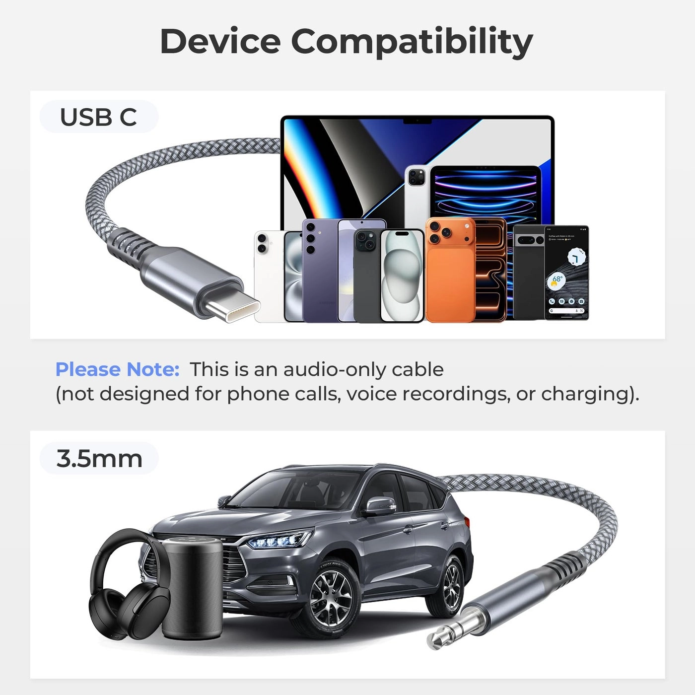 USB C Aux Cable - 4FT