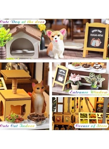 Miniature Pet Shop - High-Quality Wood LED lights